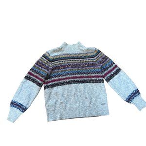 Abercrombie & Fitch Mock Neck Cable Knit Sweater